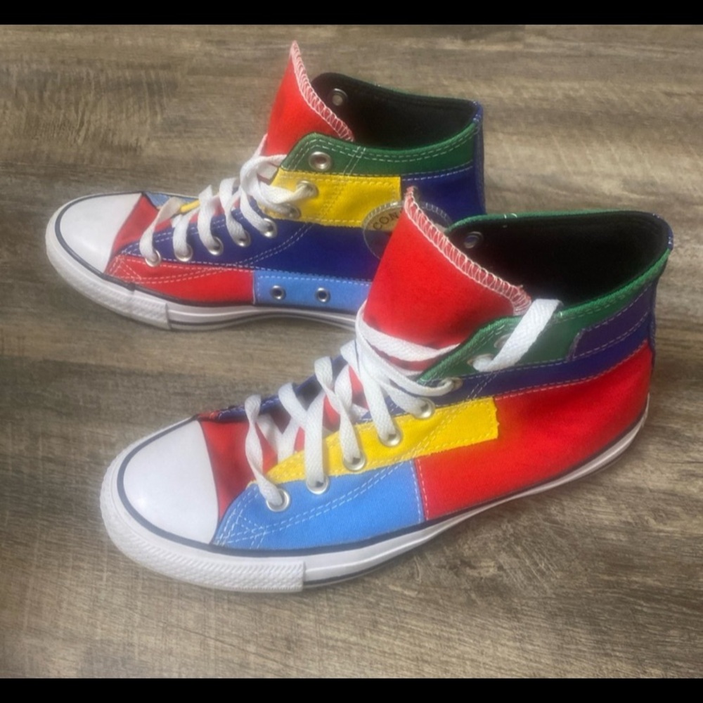 Converse Patchwork High Top Sneakers - image 1